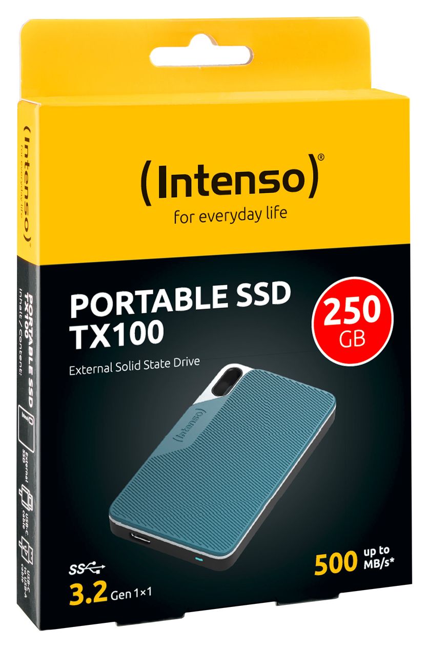 TX100 250 GB SSD  (Blau, Grau) 