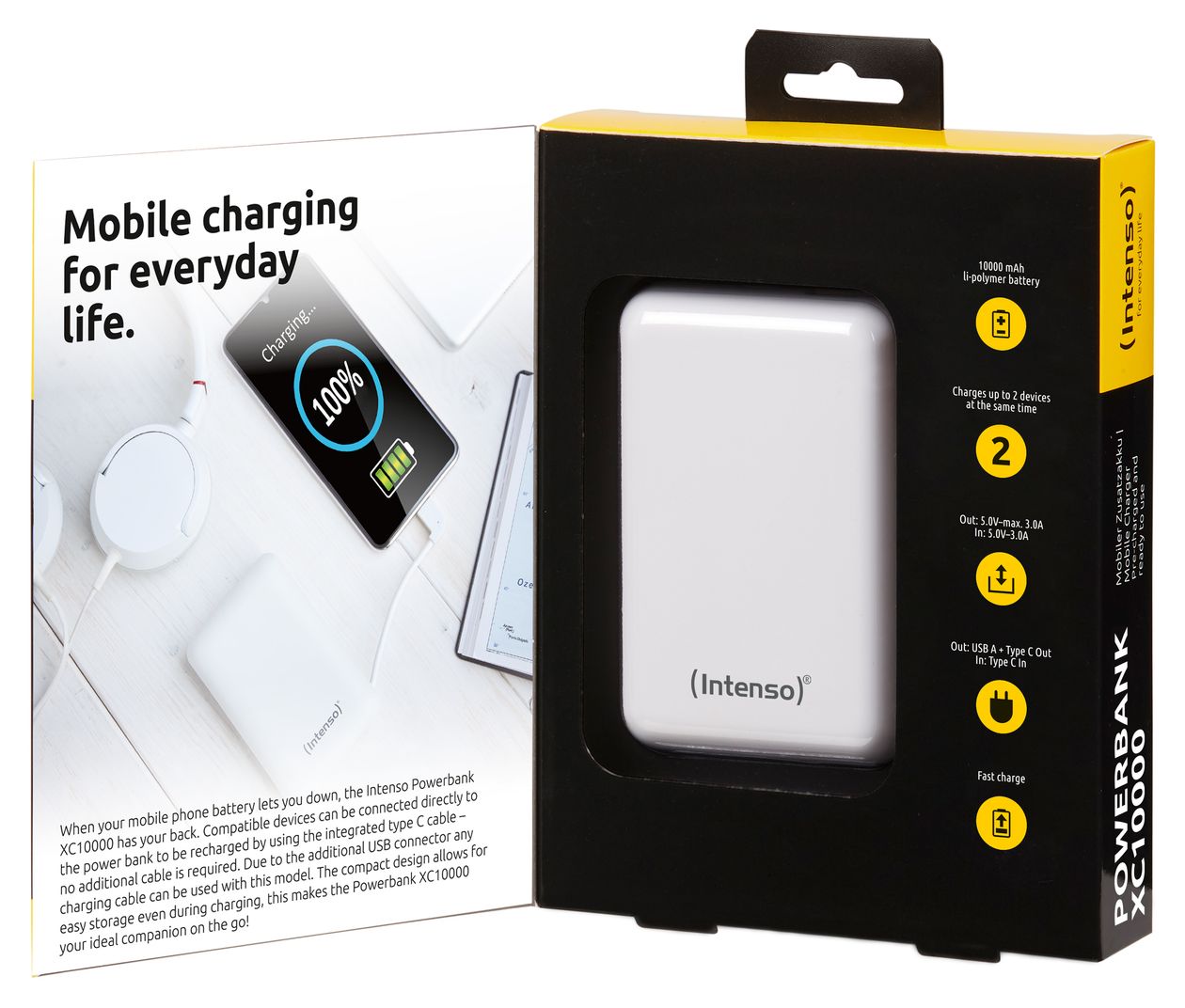 XC 10000 mAh Powerbank USB Typ-C  (Weiß) 