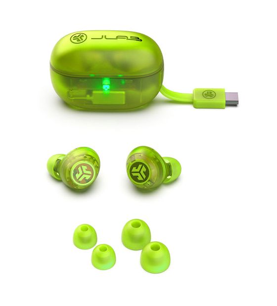 Go Pop ANC In-Ear Bluetooth Kopfhörer Kabellos TWS 7 h Laufzeit IP55 (Türkis, Transparent) 