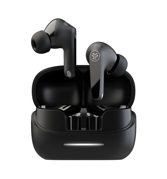 JBuds Pods ANC In-Ear Bluetooth Kopfhörer kabellos 56 h Laufzeit IP55 USB Typ-C  (Schwarz) 