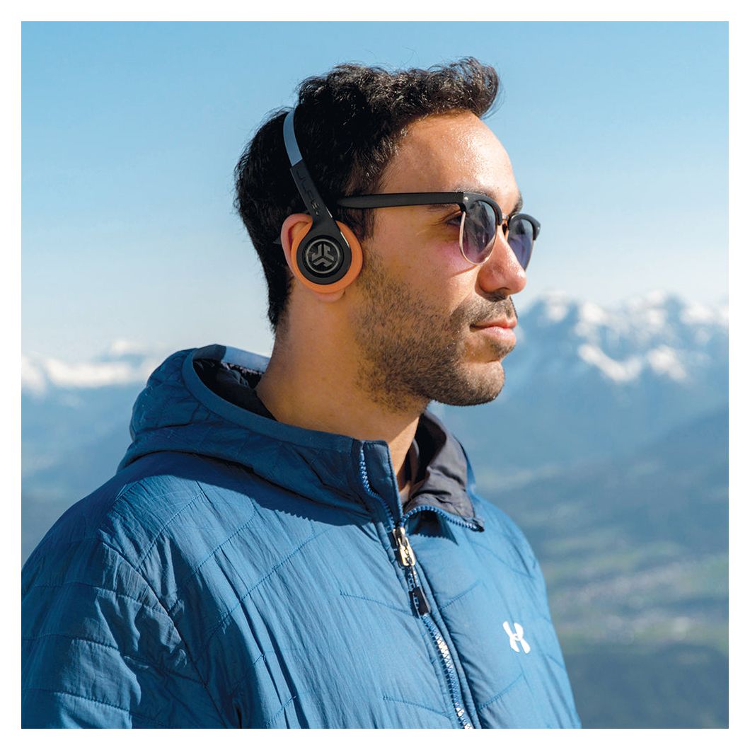Rewind 2 Wireless Retro Bluetooth Kopfhörer kabellos Mikro-USB  (Schwarz, Orange) 
