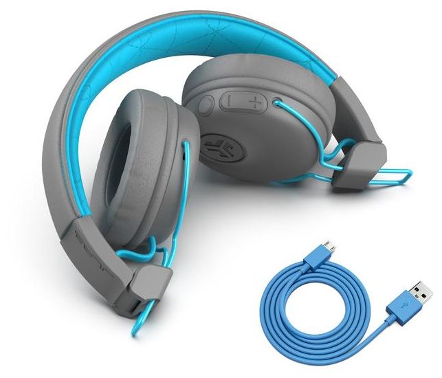 Studio Wireless Ohraufliegender Bluetooth Kopfhörer kabelgebunden&kabellos (Blau, Grau) 
