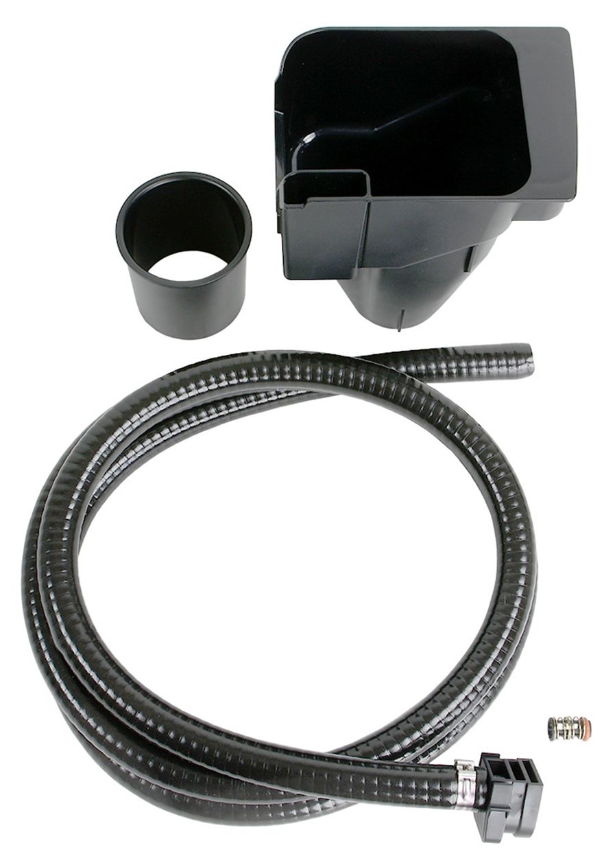 24047 Kaffeesatzabwurf-/ Restwasserablauf-Set X-Linie  Water drainage set  (Schwarz) 