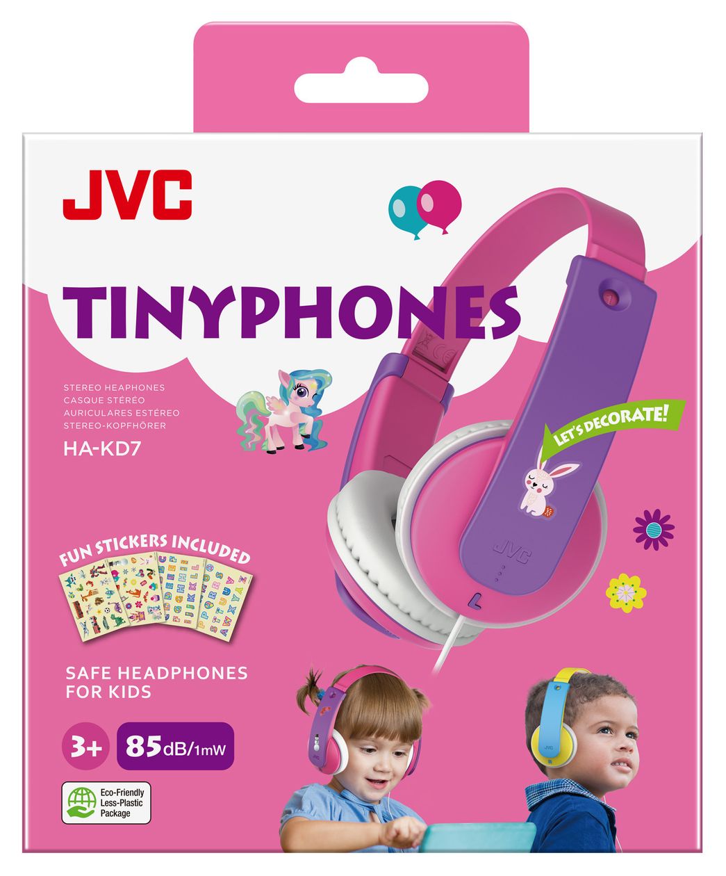 HA-KD7 Over Ear Kopfhörer Kabelgebunden  (Pink, Violett) 