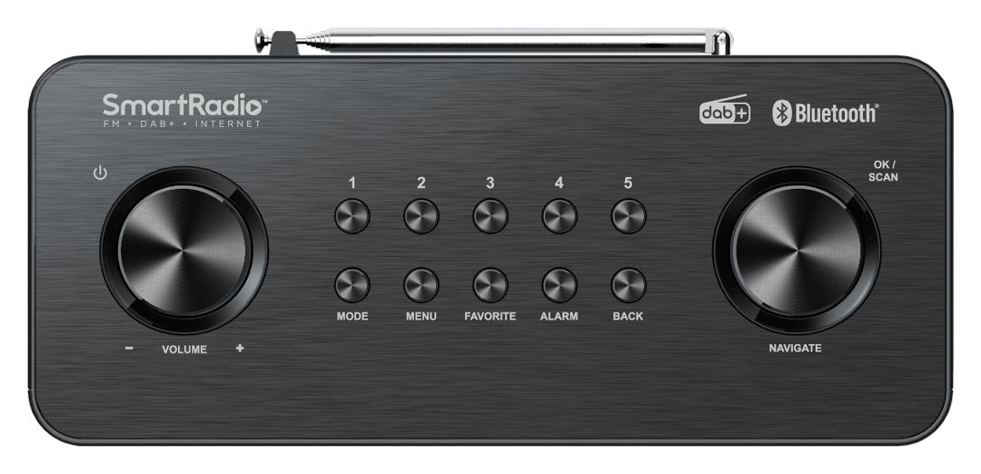 CR-ST100S-B Bluetooth DAB+, FM Radio Internet  (Schwarz) 