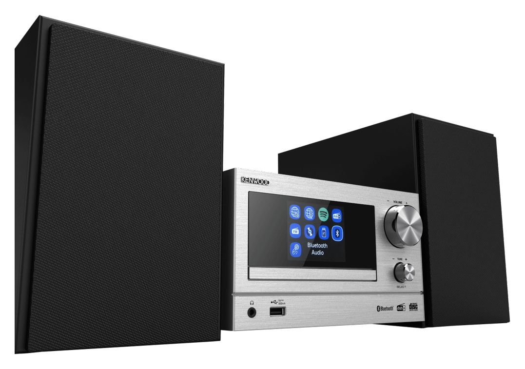 M-7000S-S Home-Audio-Minisystem DAB+, FM 30 W Bluetooth  (Silber) 
