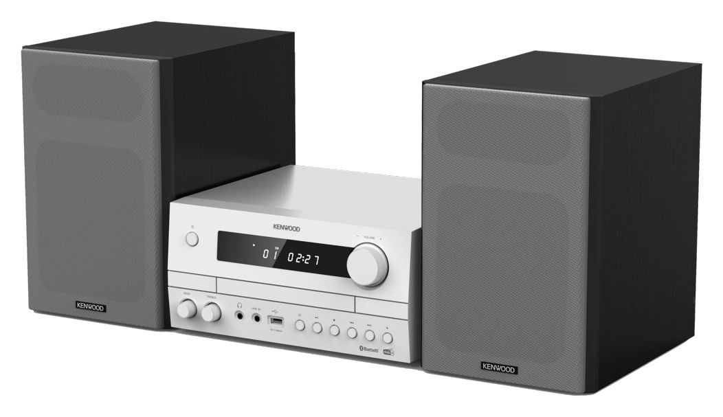 M-822DAB Heim-Audio-Mikrosystem DAB, DAB+, FM 50 W Bluetooth  (Schwarz, Weiß) 