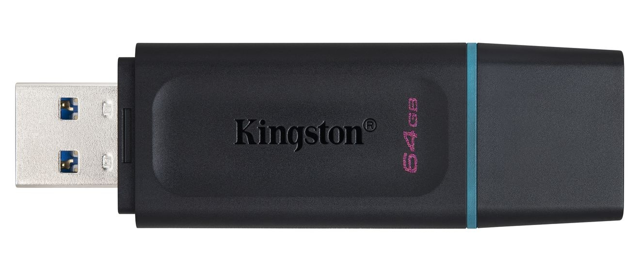 DataTraveler Exodia USB Typ-A Stick 64 GB  (Schwarz, Türkis) 