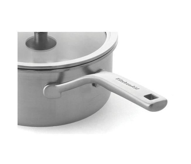 Kasserolle 16 cm Rund Edelstahl beschichtet 