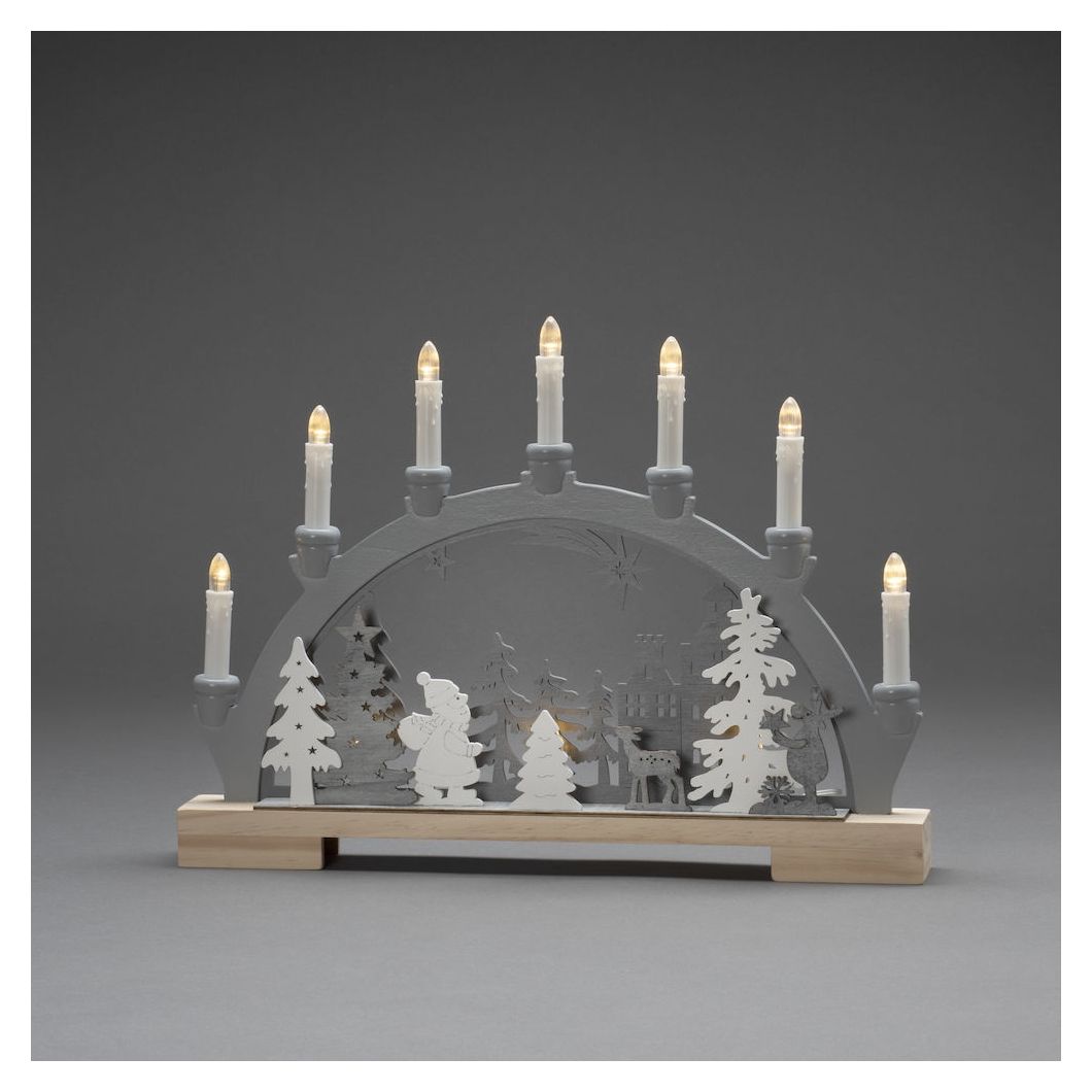 3260-320 Schwibbogen Wald LED 2600 K Warmweiß Batterie 