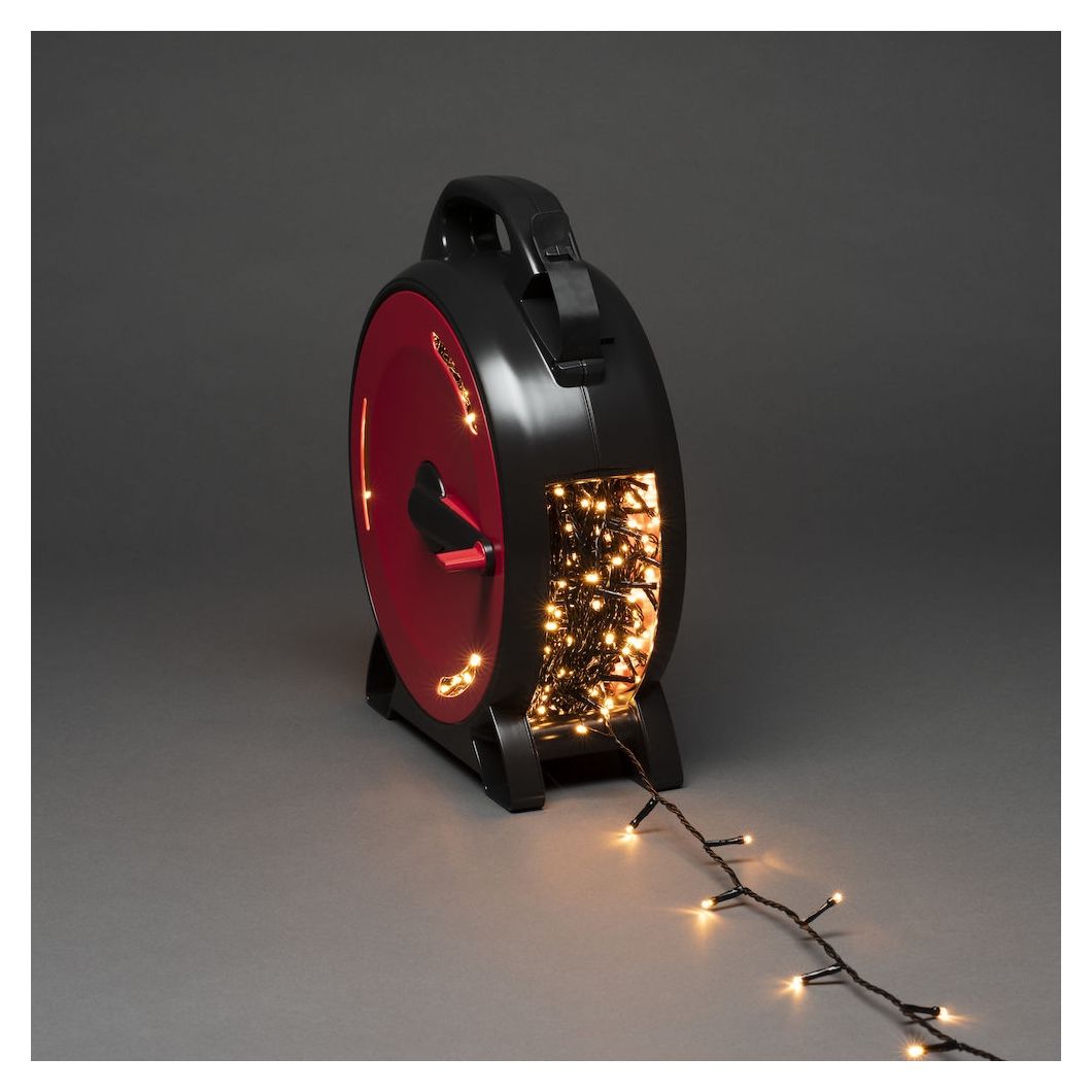 3838-807 Micro-Lichterkette mit Kabelaufroller LED Ultra-Warmweiß(2200K) Bernstein DC 