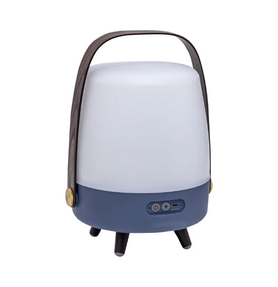 Lite-up Play Mini 8 W Bluetooth Lautsprecher Laufzeit bis 11 h  (Blau, Weiß, Holz) 