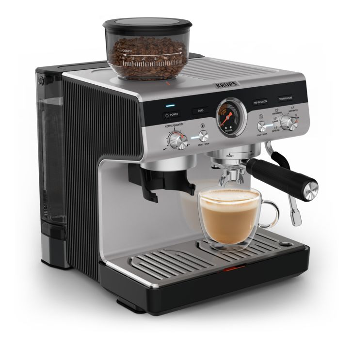 XP804T Siebträger Kaffeemaschine  (Schwarz, Edelstahl) 