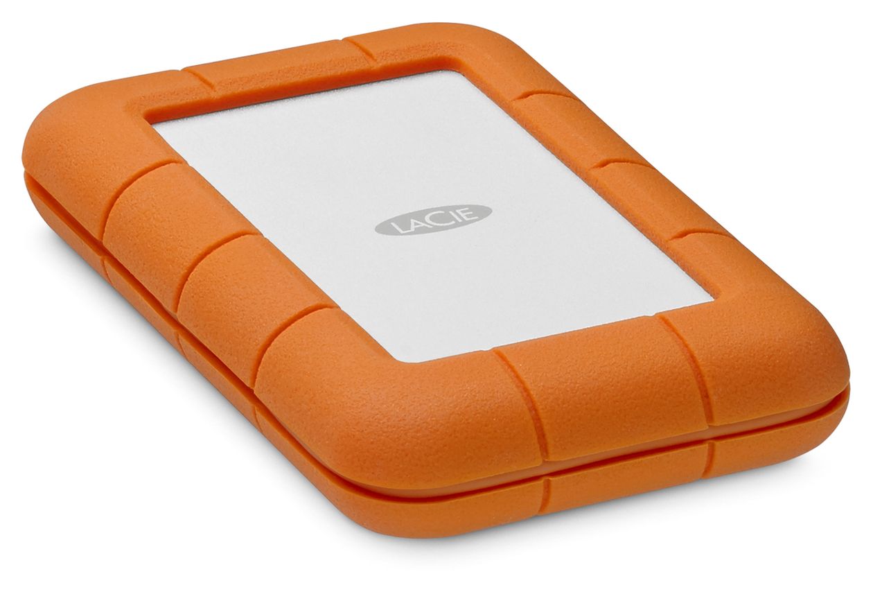 Rugged 5 TB externe Festplatte USB Typ-C  (Grau, Gelb) 