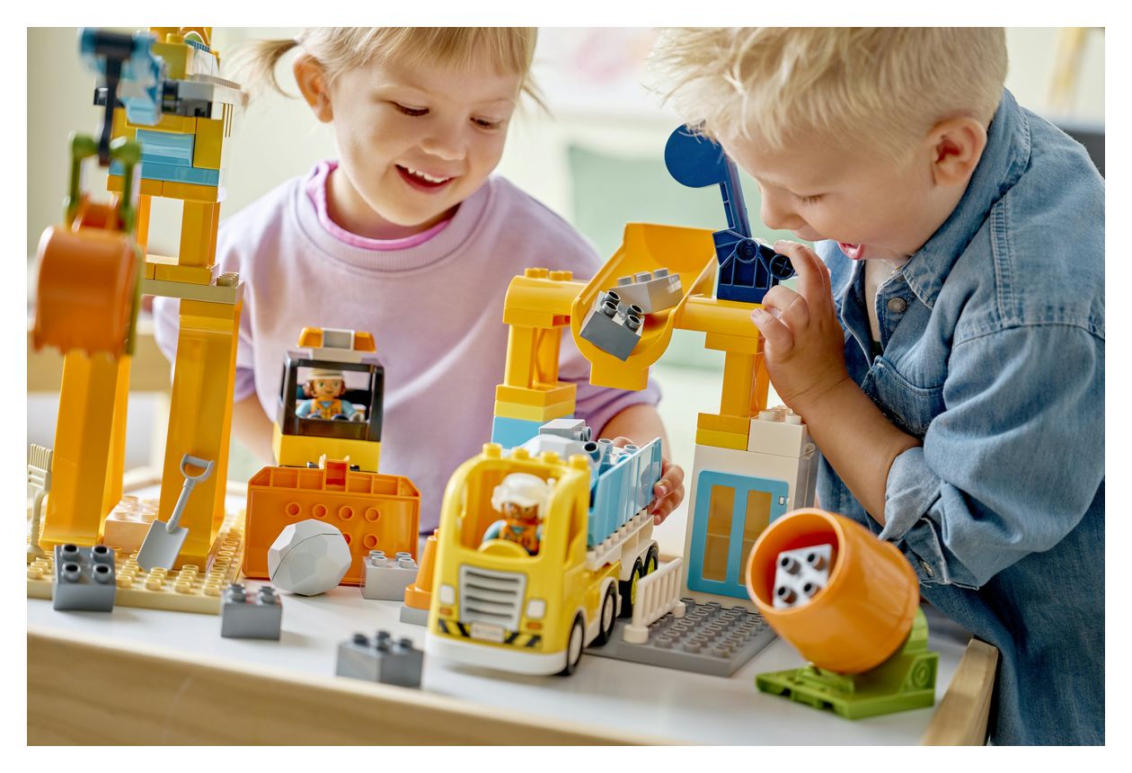 Baustelle mit Baufahrzeugen – 3-in-1-Set 