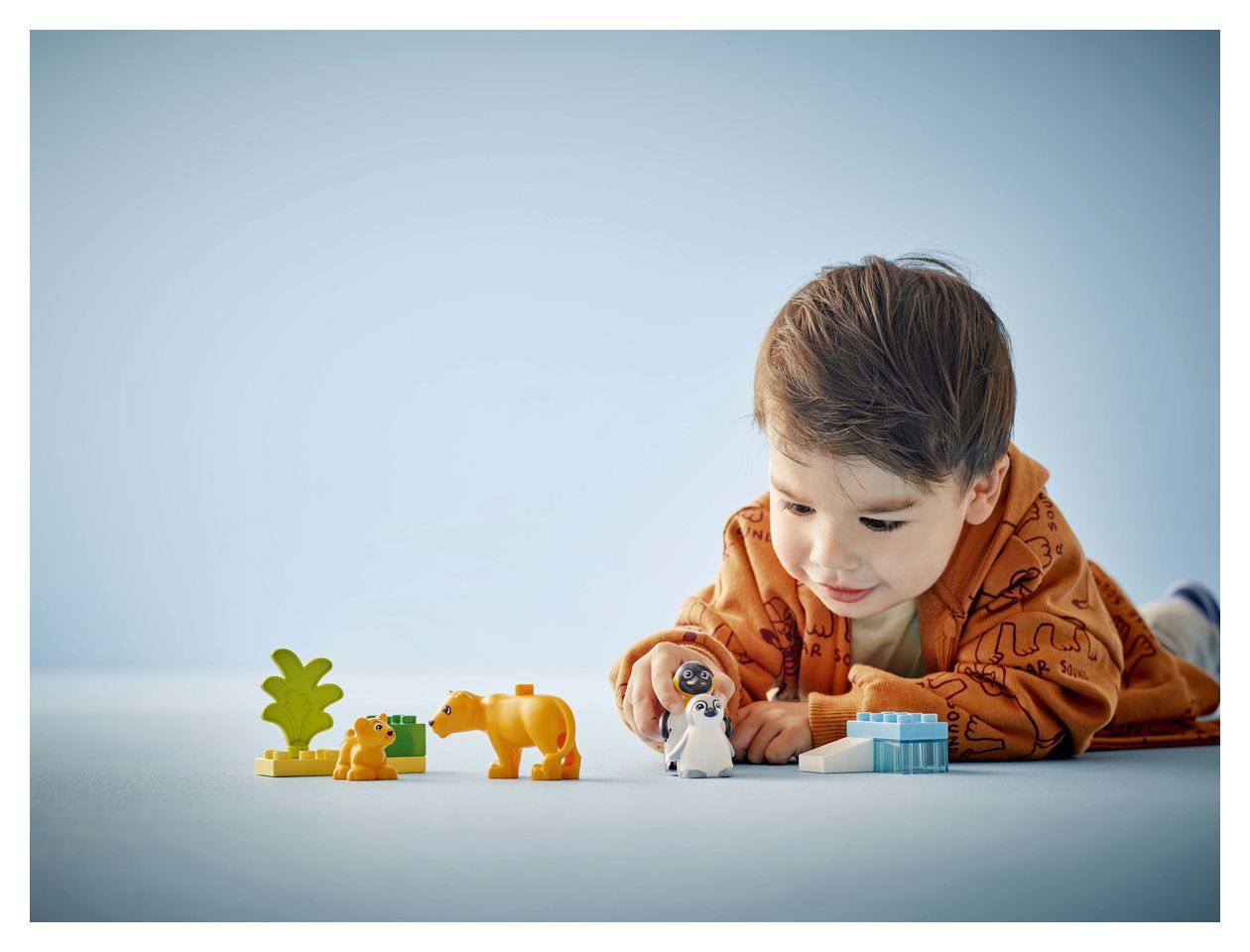 DUPLO Town Wildtier-Familien Pinguine und Löwen Bauset 10 Teile  (Mehrfarbig) 