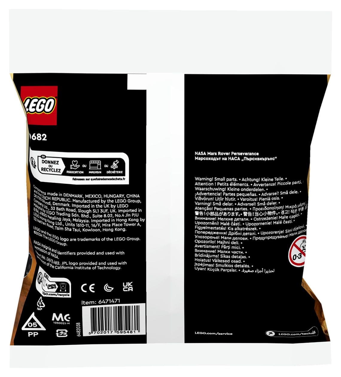 Technic NASA Mars Rover Perseverance Bauset 83 Teile  (Mehrfarbig) 