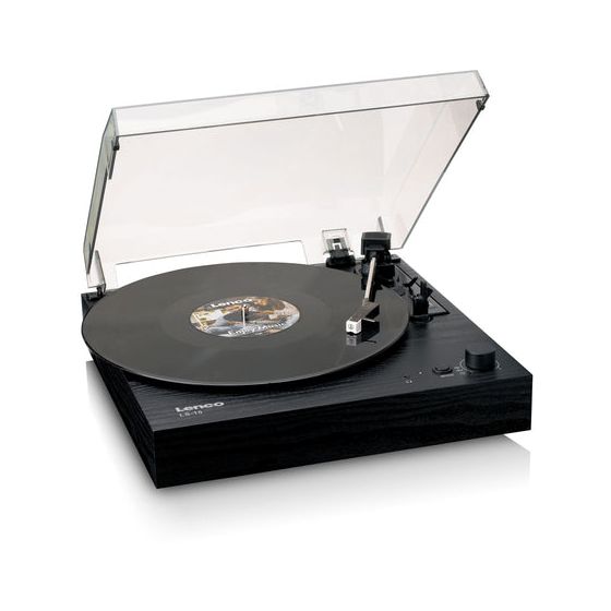 LS-15BK Audio-Plattenspieler mit Riemenantrieb  (Schwarz) 
