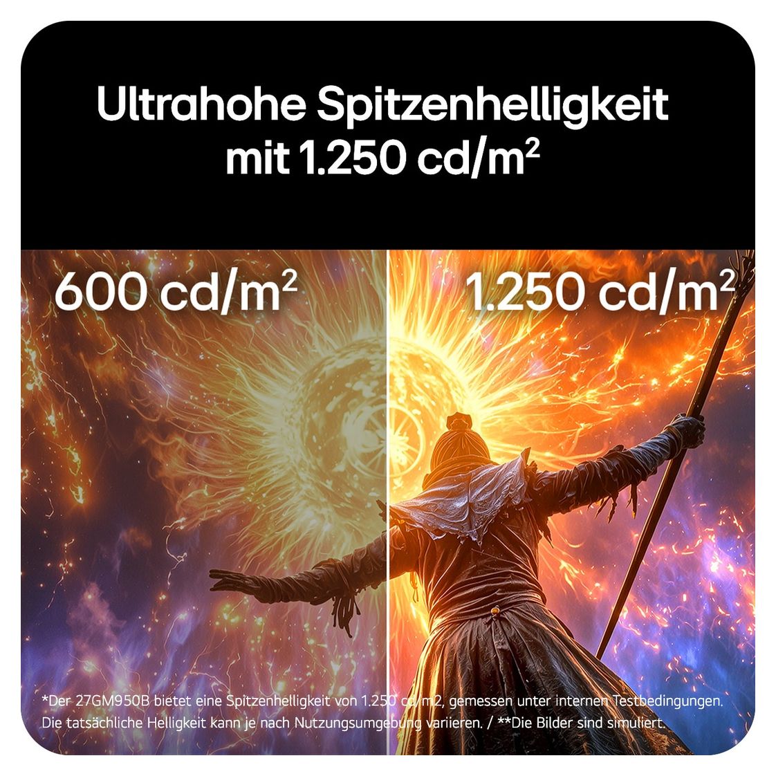 27GM950B-B.AEU Monitor 68,6 cm (27 Zoll) 16:9 1 ms 750 cd/m²  (Schwarz) 