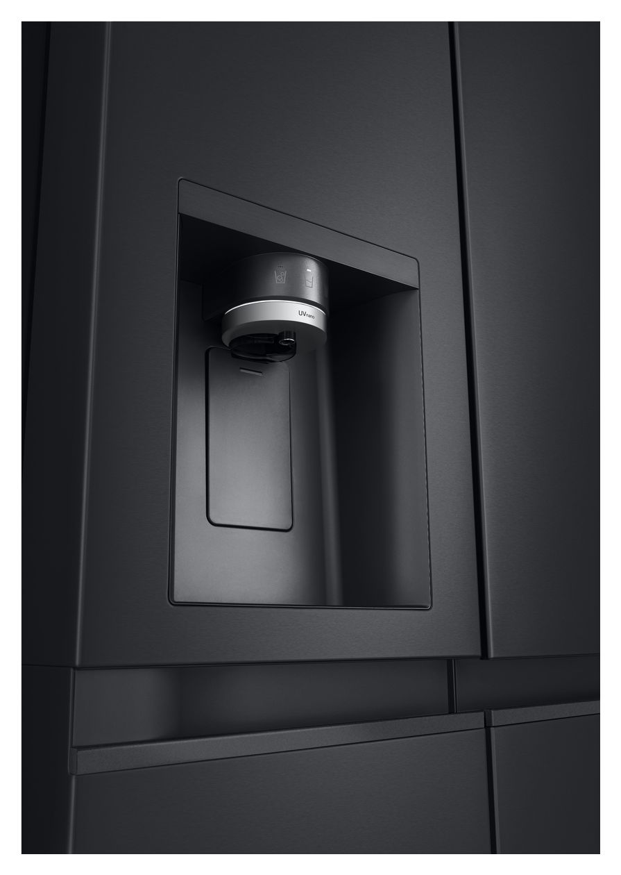 GSLE91EVAC Side-by-Side Kühl-/ Gefrierkombination 407 l / 221 l 224 kWh NoFrost 1790 mm x 913 mm  (Schwarz) 