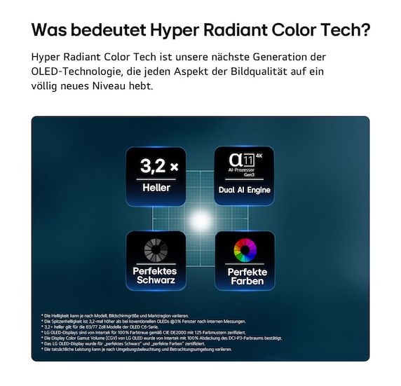 OLED77C69LB OLED 195,6 cm (77 Zoll) Fernseher 4K Ultra HD VESA 300 x 200 mm 