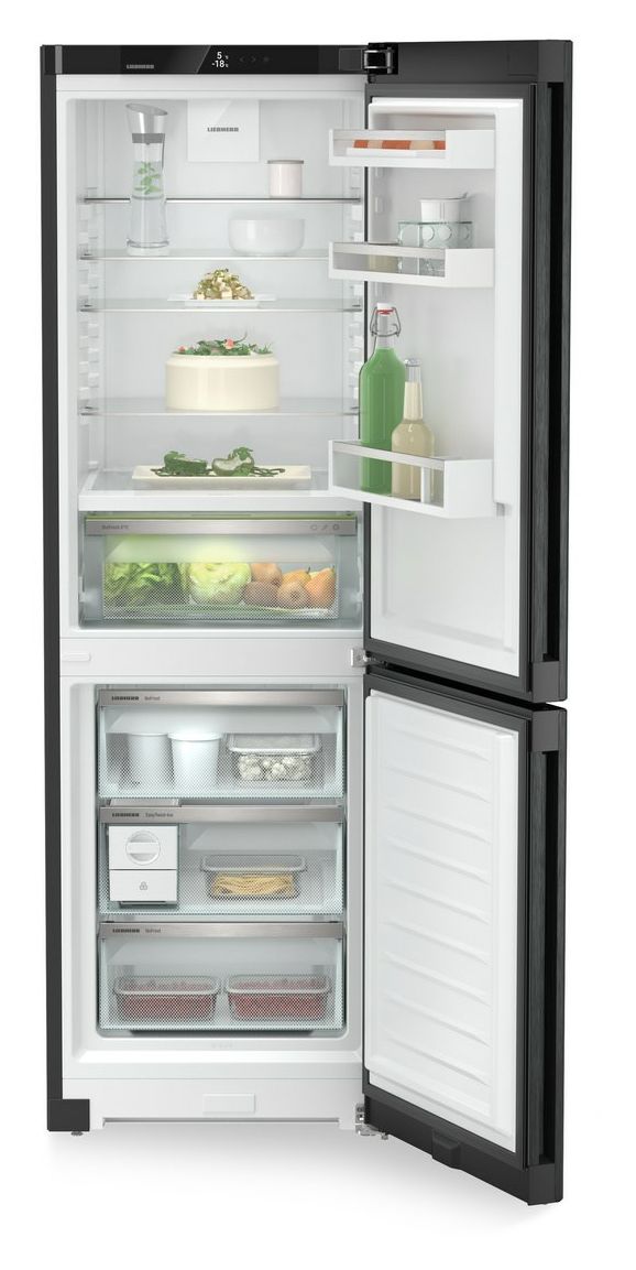 CBNbda5223-22 218 l / 103 l Kühl-Gefrierkombi freistehend NoFrost 109 kWh Jahr  (Schwarz) 