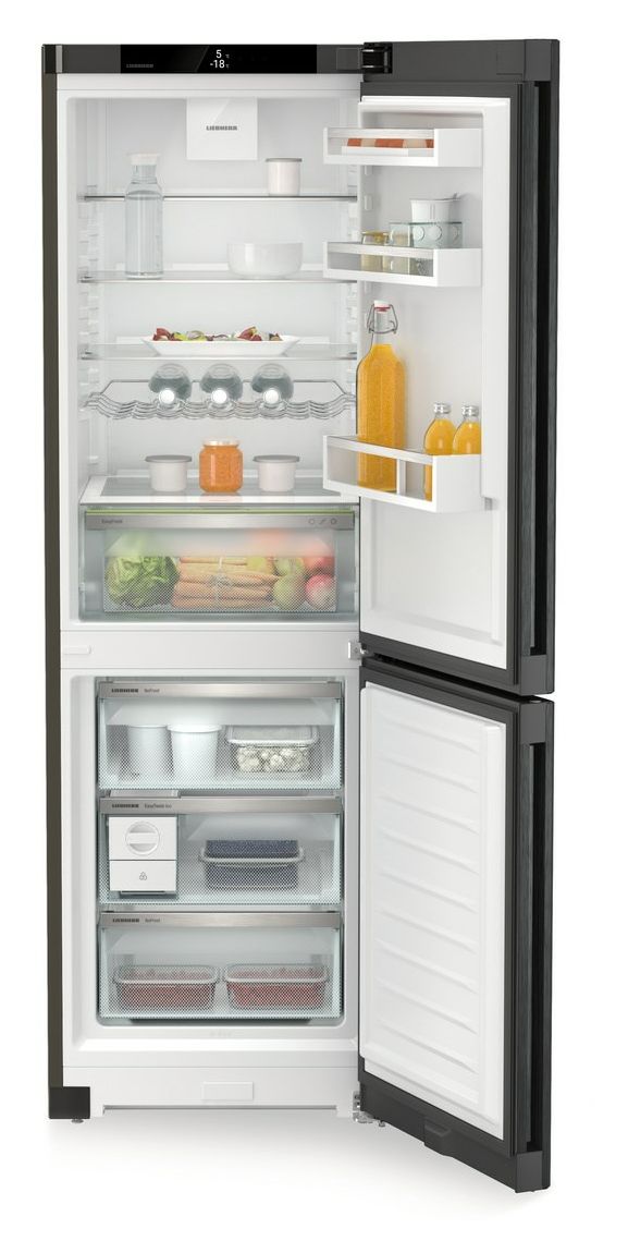 CNbdb5223-22 227 l / 103 l Kühl-Gefrierkombi freistehend NoFrost 128 kWh Jahr  (Schwarz) 