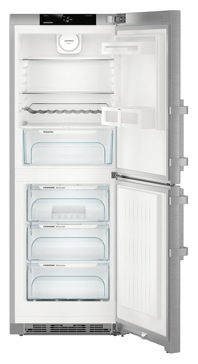 CNef3735-21 172 l / 104 l Kühl-Gefrierkombi freistehend NoFrost 191 kWh Jahr  (Silber) 