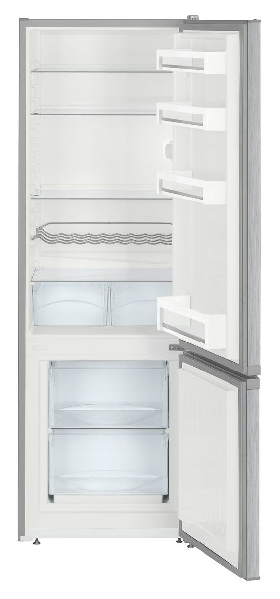 CUele2831-26 212 l / 54 l Kühl-Gefrierkombi freistehend 192 kWh Jahr  (Silber) 