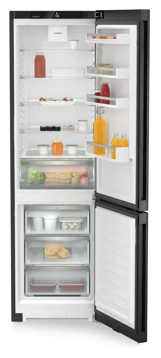 KGNbdc2063 268 l / 103 l Kühl-Gefrierkombi freistehend NoFrost 162 kWh Jahr  (Schwarz) 