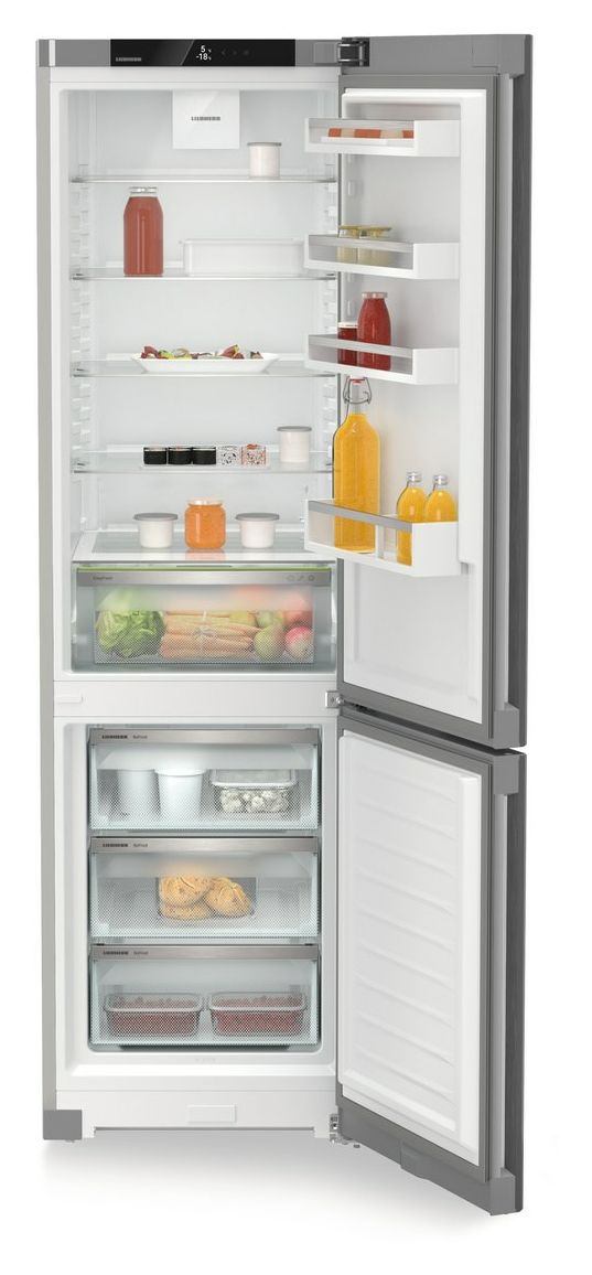 KGNsf57Va03 268 l / 103 l Kühl-Gefrierkombi freistehend NoFrost 104 kWh Jahr  (Edelstahl) 
