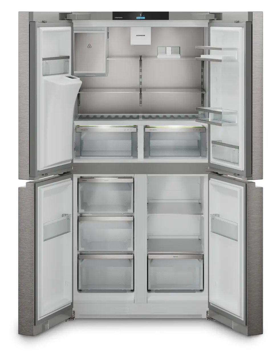 MBsddi9028-20 Plus BioFresh Side-by-Side Kühl-/ Gefrierkombination French Door 309 l / 237 l 285 kWh NoFrost 1805 mm x 906 mm  (Silber) 