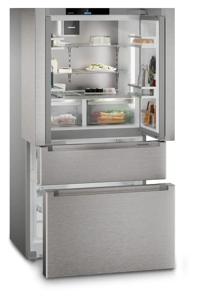MBsddi9556-20 Prime BioFresh Side-by-Side Kühl-/ Gefrierkombination French Door 356 l / 231 l 287 kWh NoFrost 1805 mm x 906 mm  (Silber) 