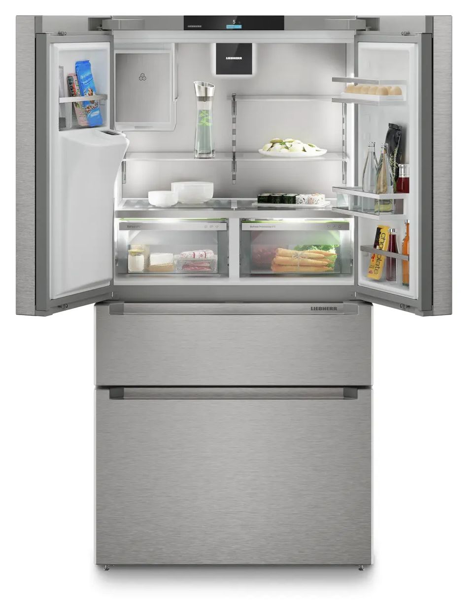 MBsddi9558-20 Prime BioFresh Side-by-Side Kühl-/ Gefrierkombination French Door 309 l / 230 l 284 kWh NoFrost 1805 mm x 906 mm  (Edelstahl) 