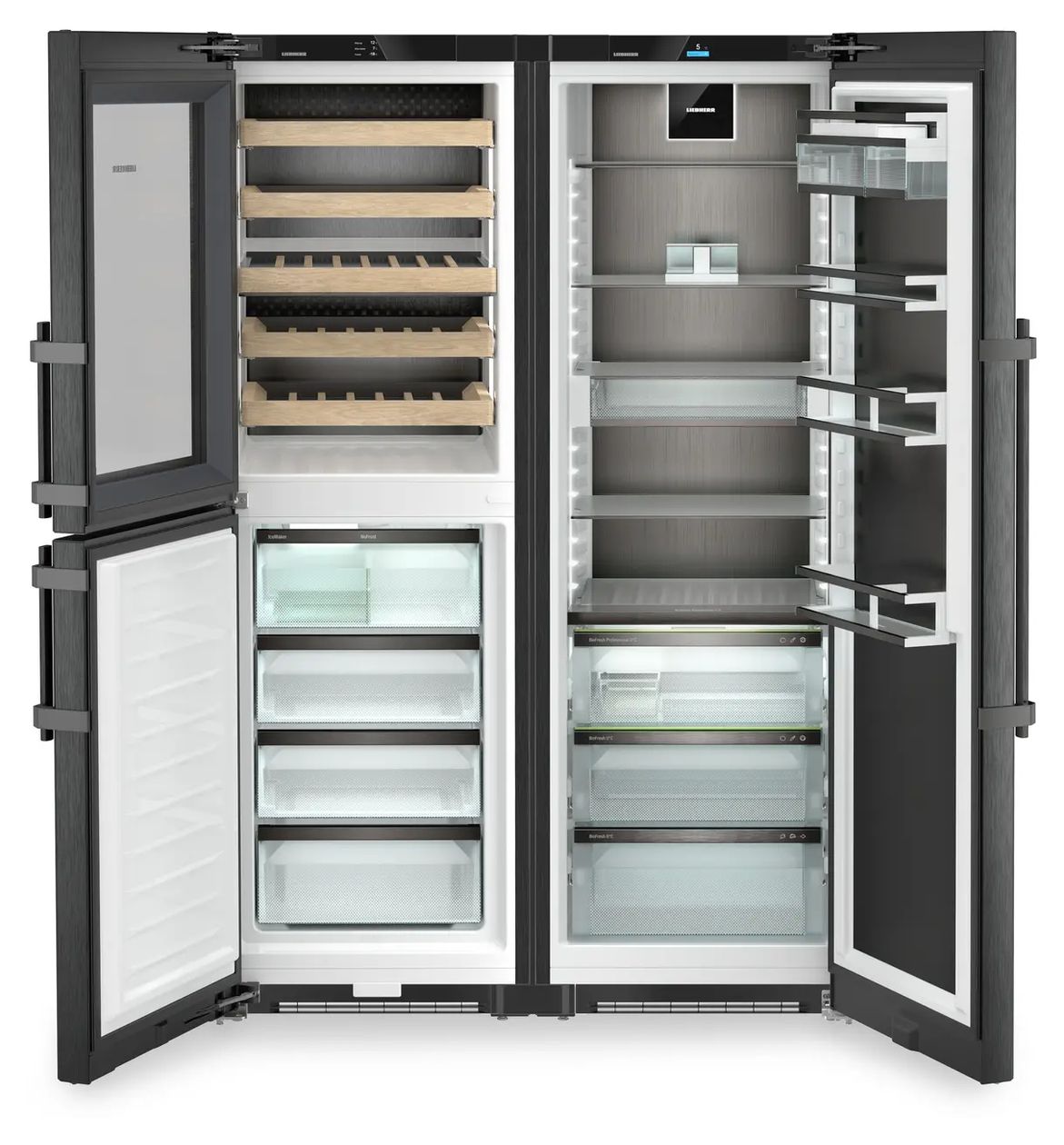 XRCbs5295-20 Side-by-Side Kühl-/ Gefrierkombination 387 l / 133 l NoFrost 1855 mm x 1204 mm  (Schwarz) 