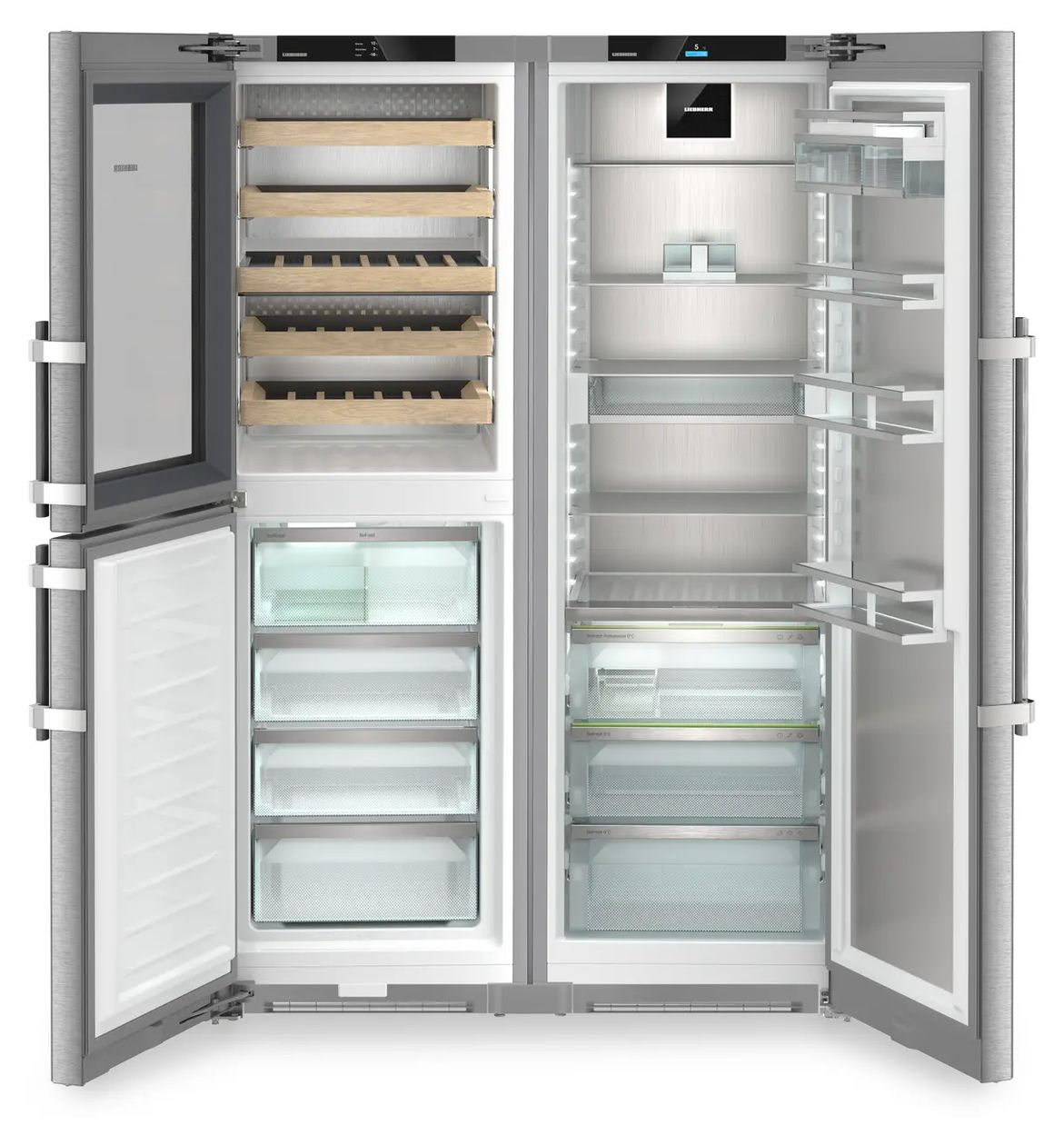 XRCst5295-20 Side-by-Side Kühl-/ Gefrierkombination 387 l / 133 l NoFrost 1855 mm x 1204 mm  (Edelstahl) 