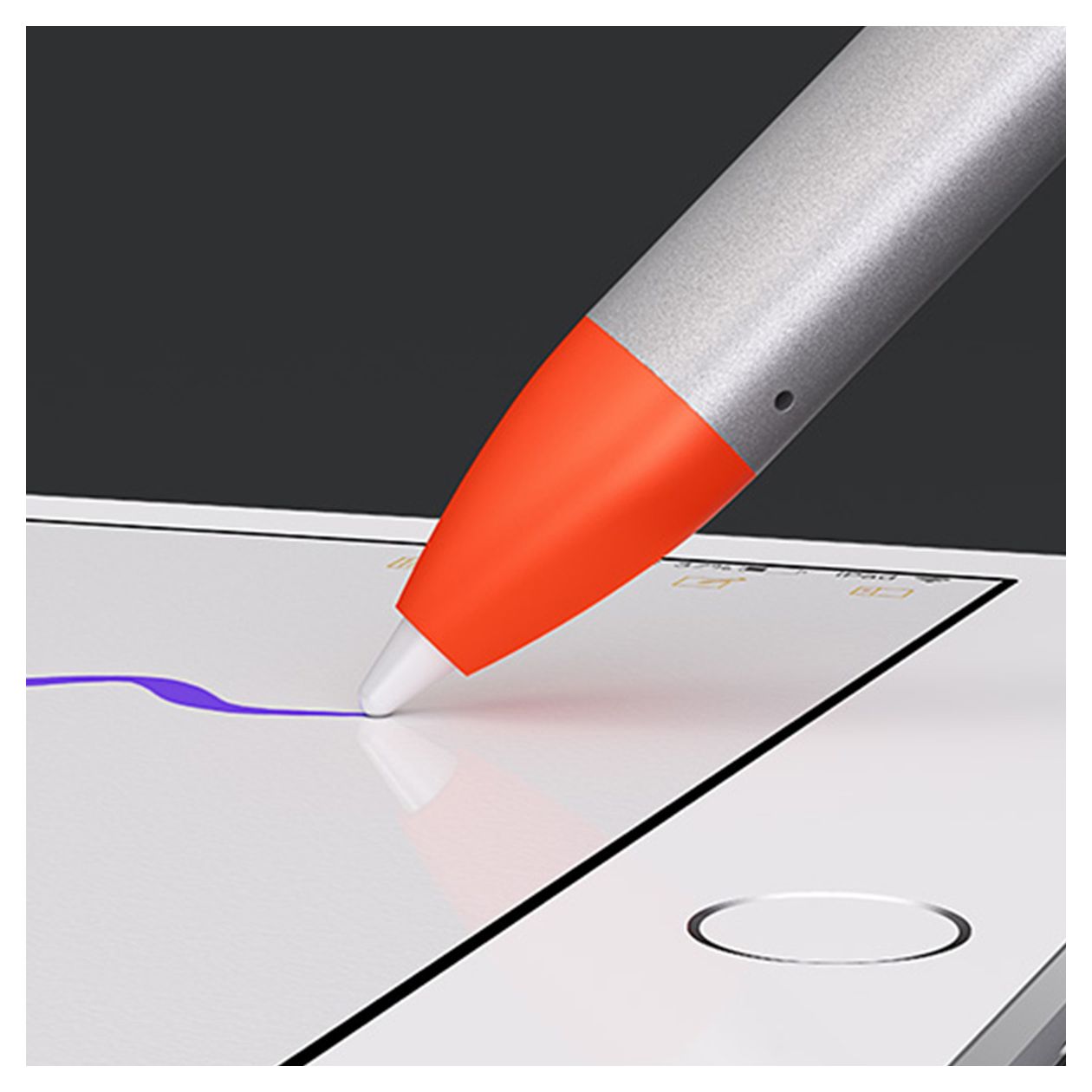 Crayon Bluetooth Eingabestift Oval für Apple iPad Air (4th gen)(A2316, A2324, A2325, A2072) Orange 