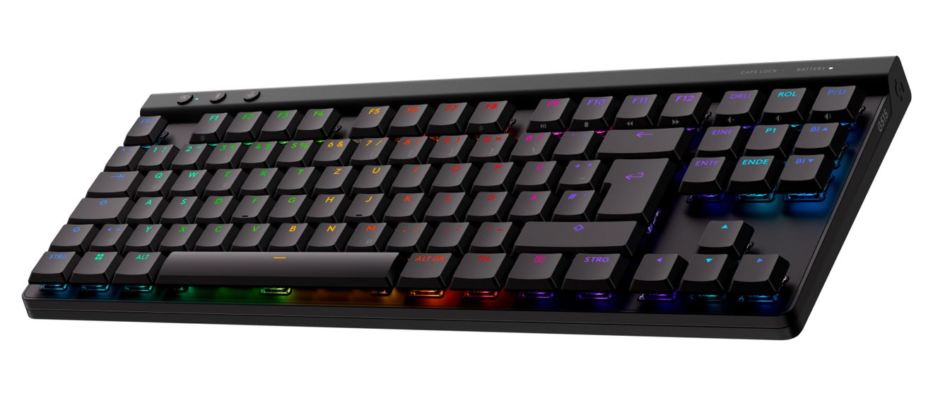 G515 RGB-LED Gaming Tastatur RF Wireless + Bluetooth 2.4 GHz  (Schwarz) 