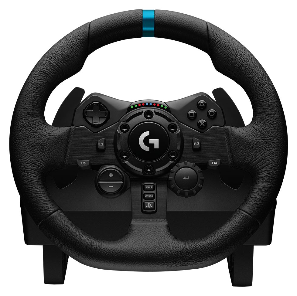 G923 Analog / Digital Lenkrad + Pedale für PC, PlayStation PS4, PlayStation PS5  (Schwarz) 