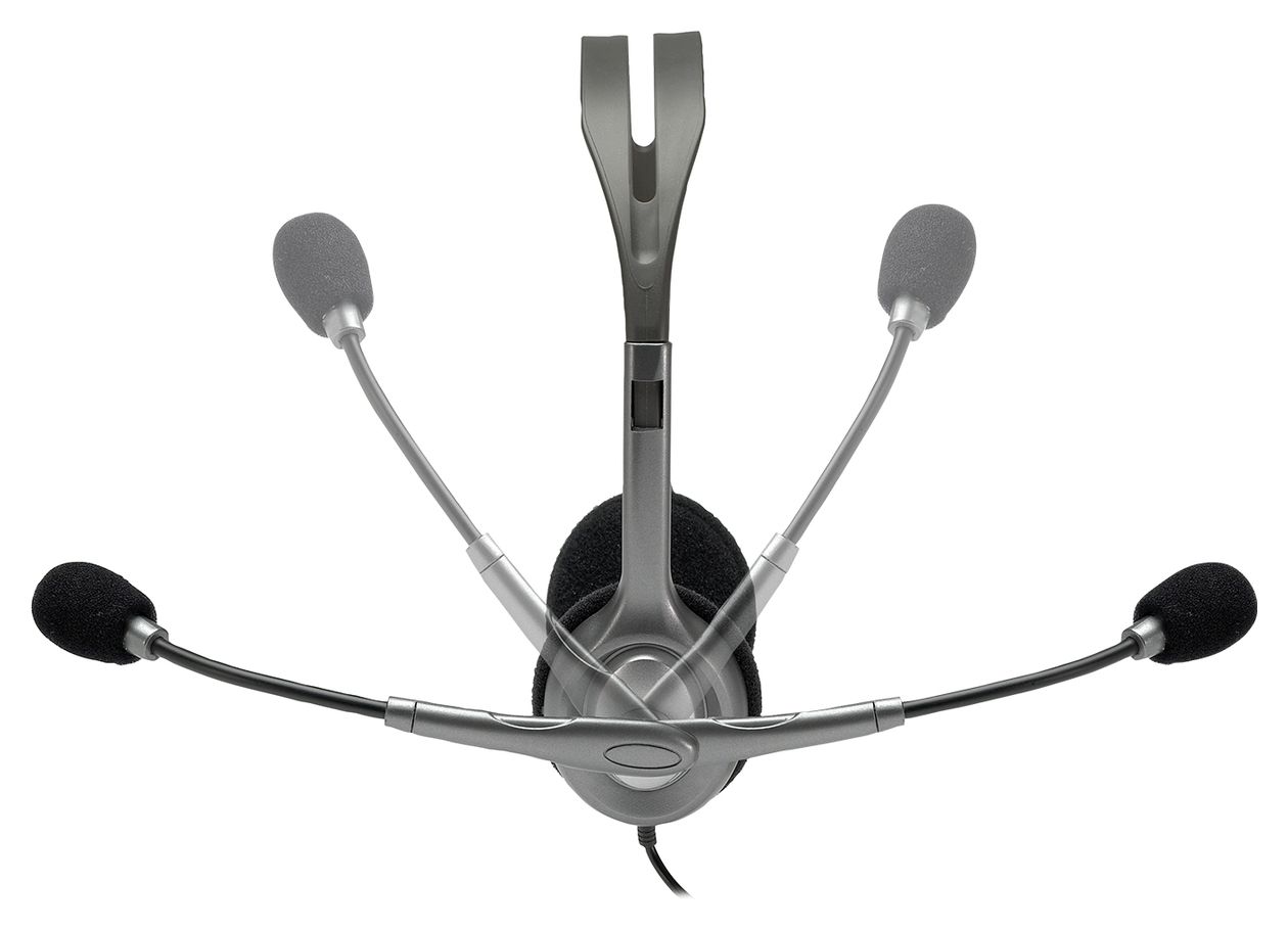 H110 Ohraufliegender Kopfhörer Kabelgebunden  (Grau, Dunkles Grau) 