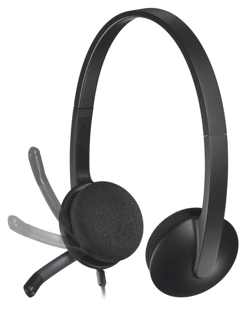 H340 Ohraufliegender Kopfhörer Kabelgebunden USB Typ-A  (Schwarz) 