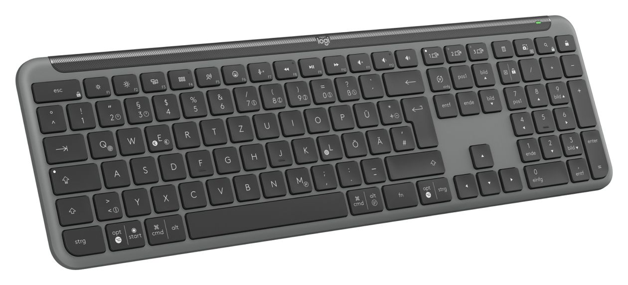 K950 Signature Slim Büro Tastatur RF Wireless + Bluetooth 2.4 GHz  (Graphit) 