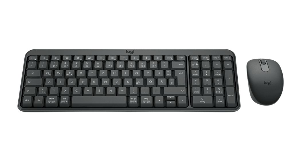 MK250 Compact Bluetooth Wireless Combo Universal Tastatur RF Wireless + Bluetooth 2.4 GHz  (Graphit) 