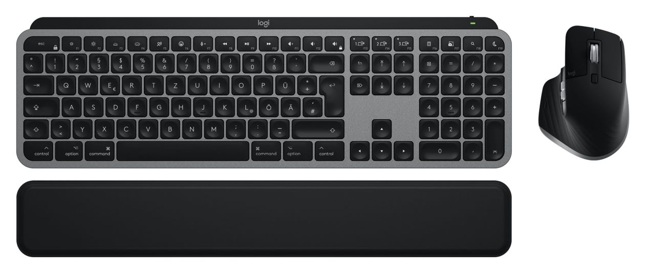 MX Keys S Combo for Mac LED Heimbüro Tastatur Bluetooth  (Grau) 