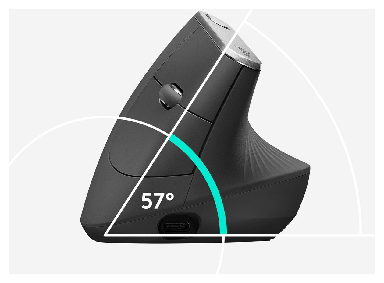 MX Vertical Advanced Ergonimic 4000 DPI Büro Maus Optisch  (Graphit) 
