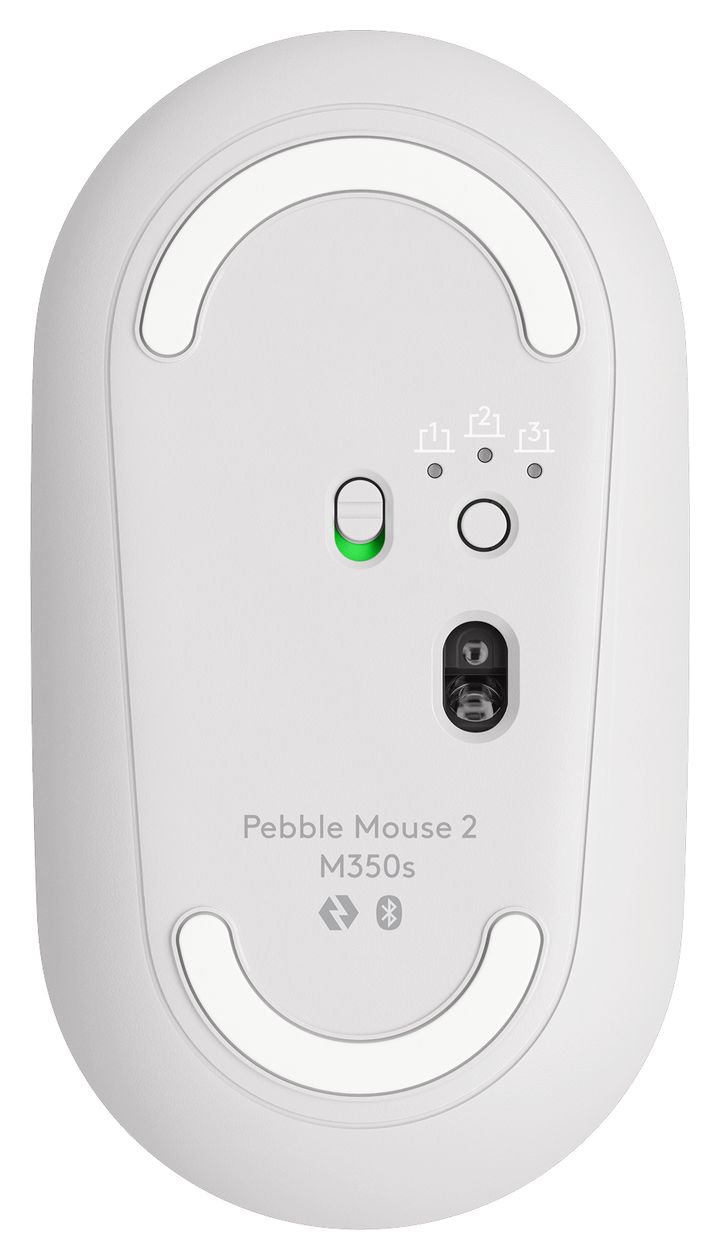 Pebble 2 M350s 4000 DPI Reisen Maus Optisch  (Weiß) 