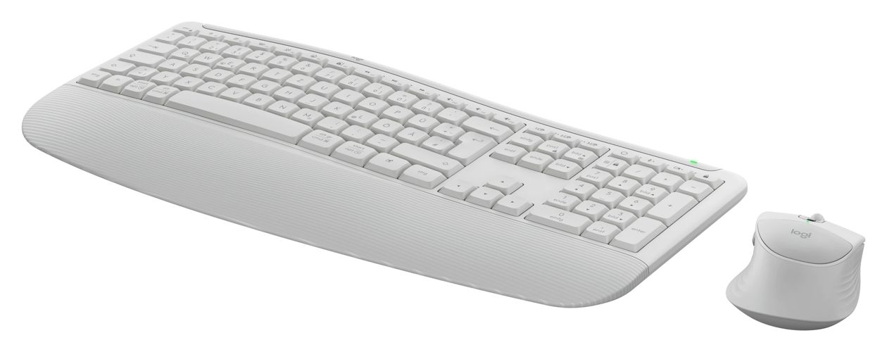 MK880 Signature Comfort Plus Combo Universal Tastatur RF Wireless + Bluetooth 2.4 GHz  (Weiß) 