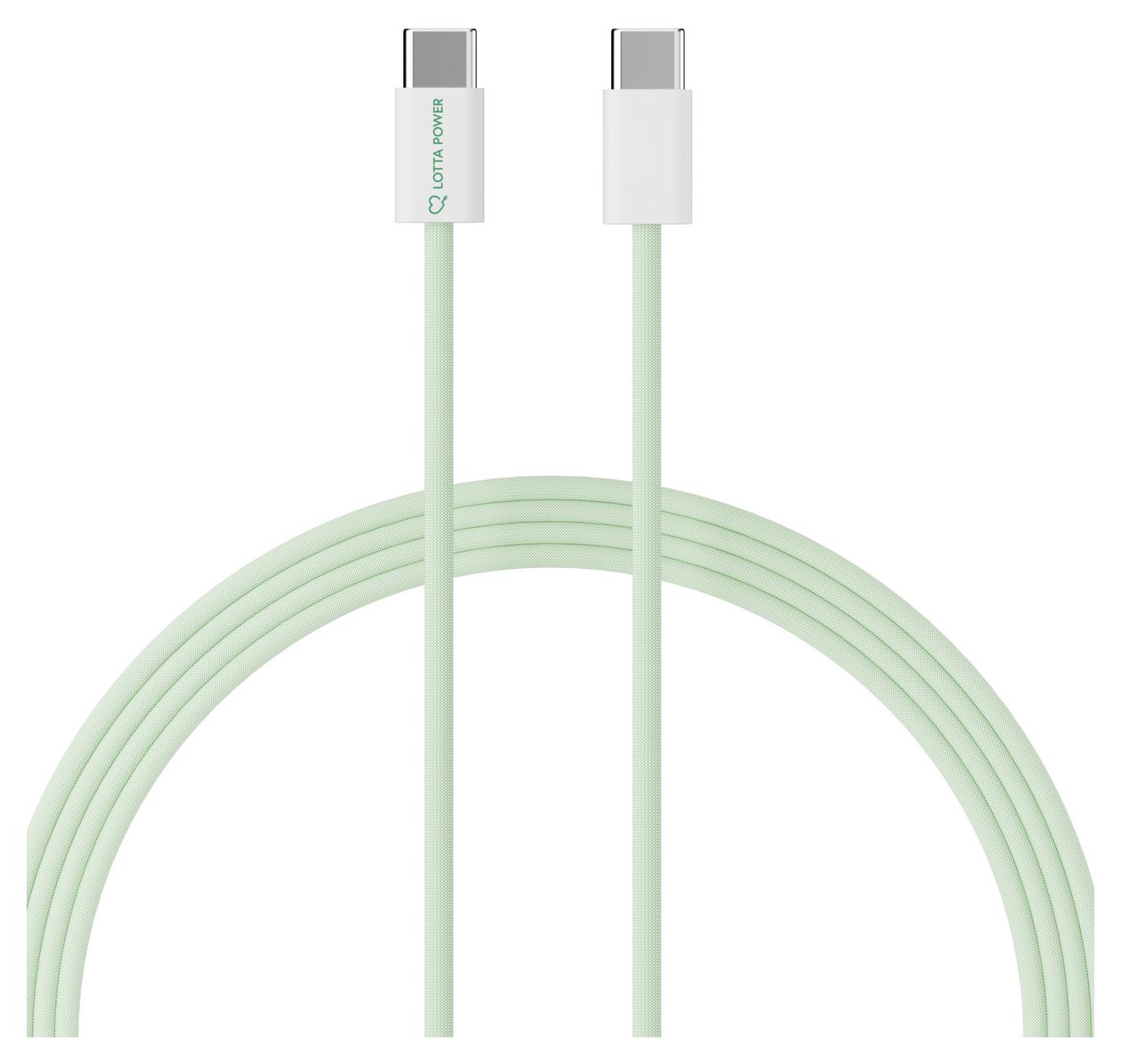 Magnetisches Ladekabel 0,48 Gbit/s Stecker Rundkabel USB C auf USB C bis 100 W 1,5 m  (Mint) 