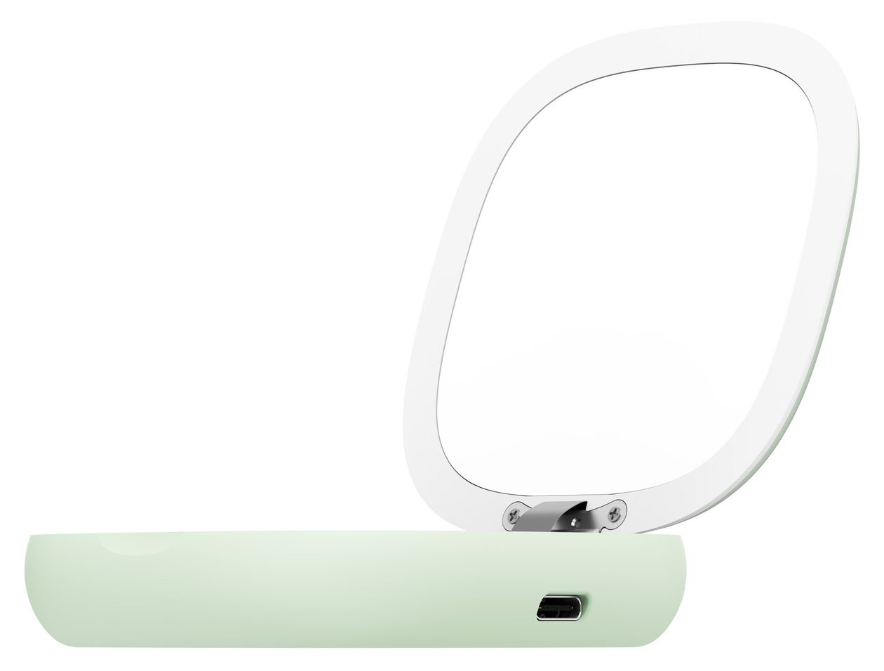Schminkspiegel mit 4000 mAh Powerbank USB Typ-C Kabelloses Laden  (Mint) 
