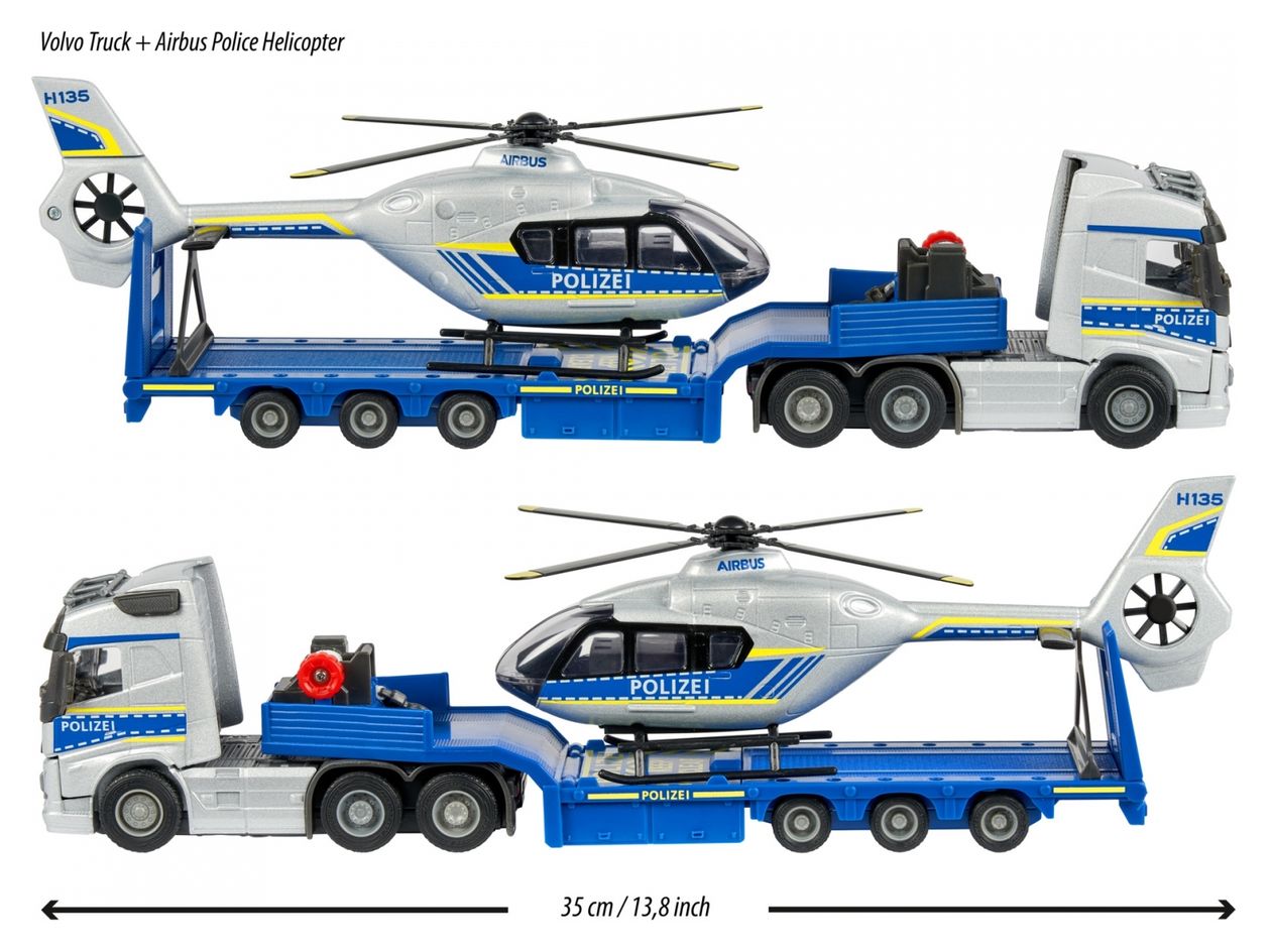 Volvo Truck + Airbus Police Helicopter 